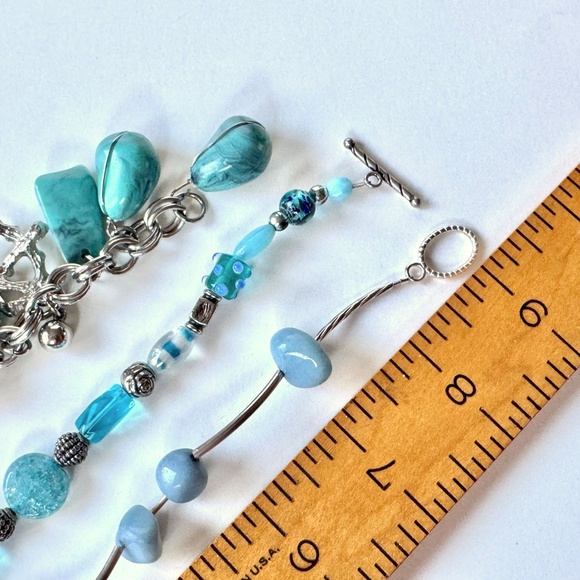 Set of 3 Beaded Bracelets, 8 and 9 inch - Picture 10 of 11